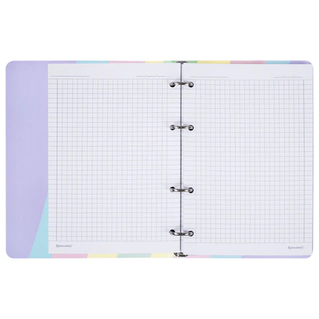 Тетрадь общая А5, 120 л. на кольцах Brauberg, 160*215 мм, клетка, Pastel Тетрадь общая А5, 120 л. на кольцах Brauberg, 160*215 мм, клетка, Pastel