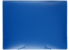 Папка пластиковая на резинке А3 «Бюрократ», толщина пластика 0,7 мм, синяя