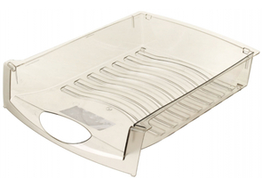 Лоток горизонтальный «Престиж», 340×270×60 мм, прозрачный дымчатый