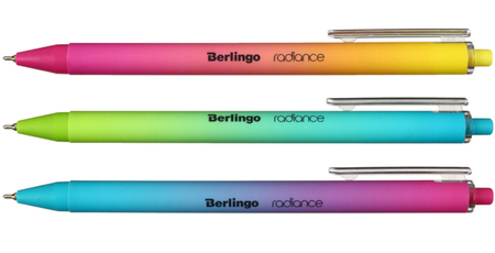Ручка шариковая автоматическая Berlingo Radiance, корпус ассорти, стержень синий Ручка шариковая автоматическая Berlingo Radiance, корпус ассорти, стержень синий