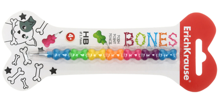 Карандаш сегментный ErichKrause Bones, твердость грифеля ТМ, без ластика Карандаш сегментный ErichKrause Bones, твердость грифеля ТМ, без ластика