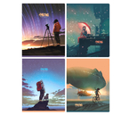 Тетрадь общая А5, 80 л. на скобе BG «Удивительный мир», 162×205 мм, клетка, ассорти