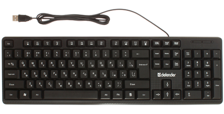 Клавиатура Defender Daily HB-162, USB, проводная, черная Клавиатура Defender Daily HB-162, USB, проводная, черная