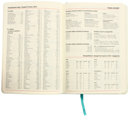 Ежедневник недатированный Qredo Flex, 145*210 мм, 136 л., бирюзовый