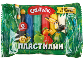 Пластилин Creativiki, 6 цветов, 60 г.