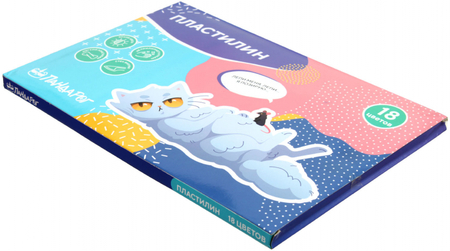 Пластилин «ПандаРог. Творческие котики», 18 цветов, 360 г, со стекой