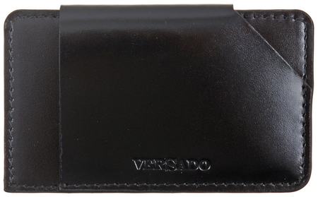 Визитница-футляр из натуральной кожи Versado 043, 105*65 мм, черный