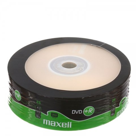 Комапкт-диск DVD+R Maxell, 16x, 25 шт. 