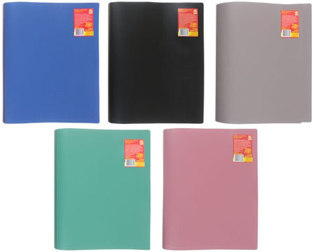 Папка пластиковая на 4-х кольцах Sponsor, толщина пластика 0,4 мм, ассорти Папка пластиковая на 4-х кольцах Sponsor, толщина пластика 0,4 мм, ассорти