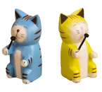 Сувенир деревянный Sima-Land, 3,5×5,5×9 см, «Кот с микрофоном», ассорти Сувенир деревянный Sima-Land, 3,5×5,5×9 см, «Кот с микрофоном», ассорти