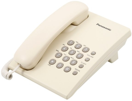 Телефон KX-TS2350RU Panasonic, бежевый Телефон KX-TS2350RU Panasonic, бежевый