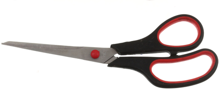 Ножницы канцелярские Buro Ergo «Универсальные», 210 мм, ручки черные с красным