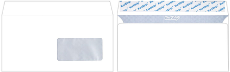 Конверт почтовый 110*220 мм (DL), cиликон, чистый, окно