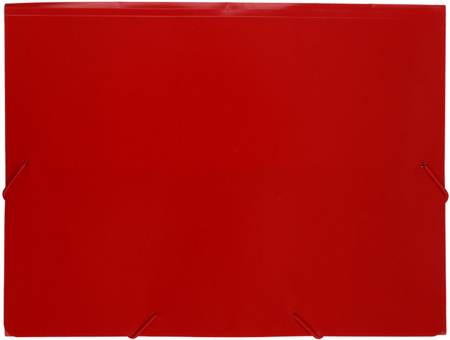 Папка пластиковая на резинке Buro , толщина пластика 0,5 мм, красная