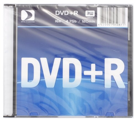 Компакт-диск DVD+R Data Standard, 16x, Slim Case