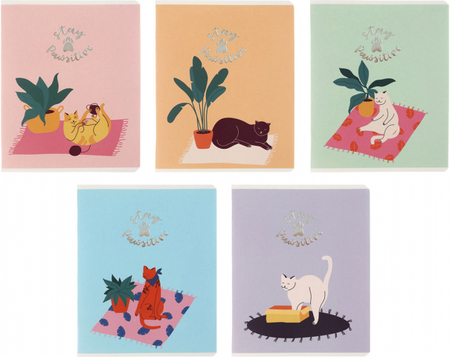 Тетрадь общая А5, 48 л. на скобе «На позитиве», 160*203 мм, клетка, ассорти Тетрадь общая А5, 48 л. на скобе «На позитиве», 160*203 мм, клетка, ассорти