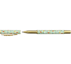 Ручка подарочная шариковая Meshu Bloom, корпус зеленый с паттерном