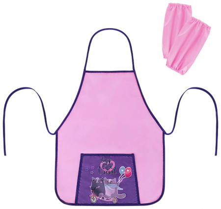 Набор для уроков труда «Пифагор» Primary, 2 предмета (фартук с нарукавниками), Bike Cats