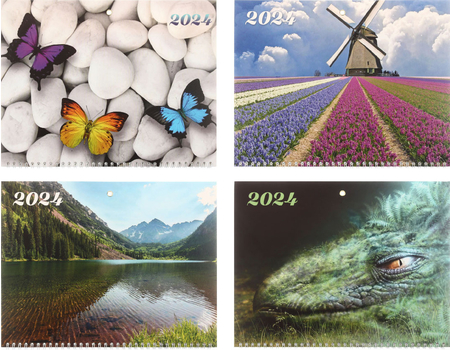Календарь настенный трехрядный на 2024 год «Брестская типография», ассорти