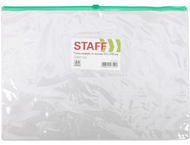 Папка-конверт пластиковая на молнии Staff А4