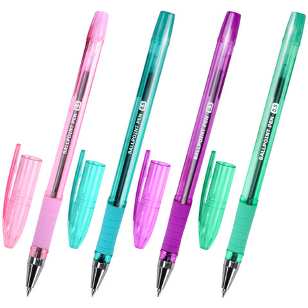 Ручка шариковая Brauberg Pastel, корпус ассорти, стержень синий