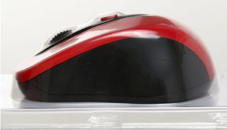 Мышь компьютерная Omega OM 416, беспроводная, черная с красным