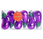 Набор елочных игрушек «Баклажан», 6 шт., 9,5×4 см, фиолетовые