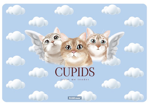 Подложка настольная детская ErichKrause, 43×29 см, толщина пластика 0,55 мм, Cupids