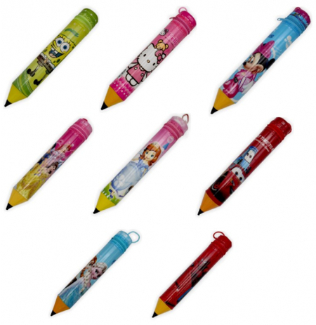 Пенал-тубус однокамерный школьный «Карандаш», 40*250 мм, ассорти Пенал-тубус однокамерный школьный «Карандаш», 40*250 мм, ассорти