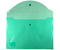 Папка-конверт пластиковая на кнопке OfficeSpace, толщина пластика 0,12 мм, прозрачная зеленая