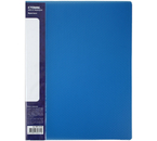 Папка пластиковая с боковым зажимом «Стамм. Кристалл», толщина пластика 0,7 мм, синяя