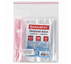 Пакет упаковочный с застежкой (ZipLock) Brauberg, 100×150 мм, 100 шт., 35 мкм