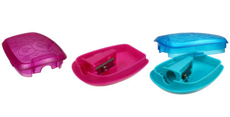 Точилка пластиковая Maped Pulse, 1 отверстие, с контейнером, ассорти