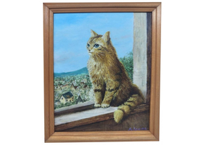 Картина «Кот» №2603 (Джонс А.С.), 17×24 см, холст, масло