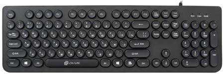 Клавиатура Oklick 400MR, USB, проводная, черная