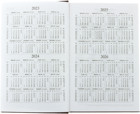 Ежедневник датированный на 2023 год OfficeSpace, 135*205 мм, 168 л., коричневый
