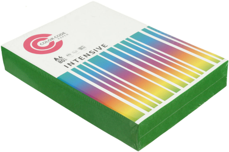 Бумага офисная цветная Color Code Intensive, А4 (210*297 мм), 80 г/м2, 500 л., зеленая Бумага офисная цветная Color Code Intensive, А4 (210*297 мм), 80 г/м2, 500 л., зеленая