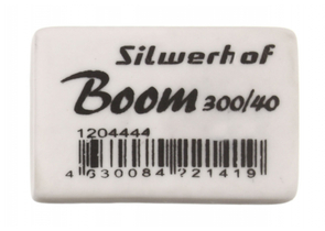 Ластик Silwerhof Boom, 35,5×23×8 мм, белый