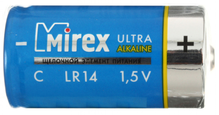 Батарейка щелочная Mirex Ultra Alkaline, C, LR14, 1.5V