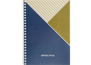 Тетрадь общая А5, 48 л. на гребне Office Style, 145×205 мм, клетка, синяя Тетрадь общая А5, 48 л. на гребне Office Style, 145×205 мм, клетка, синяя