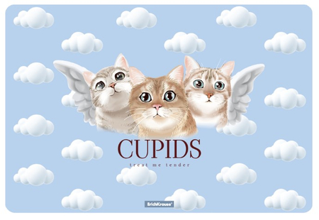 Подложка настольная детская ErichKrause, 43*29 см, толщина пластика 0,55 мм, Cupids