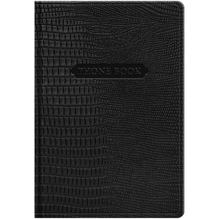 Книга телефонная BG Reptile, 140*210 мм, 80 л., линия, Onyx, черная