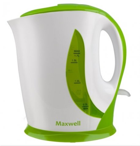 Электрочайник Maxwell MW-1062G, белый с зеленым