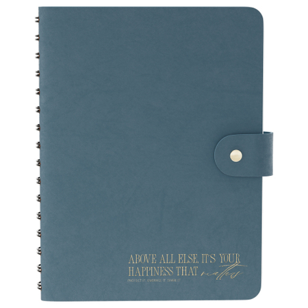 Ежедневник недатированный на гребне BG Embrace (А5), 160*210 мм, 136 л., Agate, серо-голубой