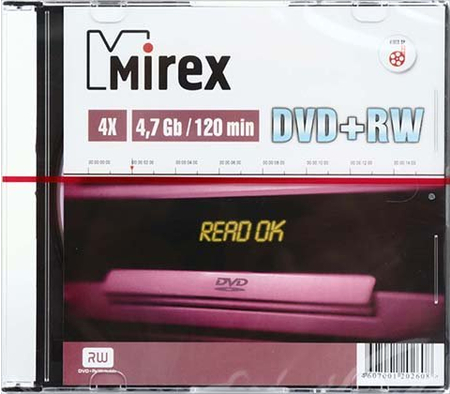 Компакт-диск DVD+RW Verbatim, 4x, Slim Case