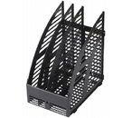 Лоток вертикальный сборный Workmate, 285×235×160 мм, 3 отделения, черный