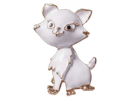 Брошь «Котенок взъерошенный»