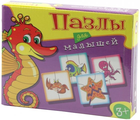 Игра настольная «Пазлы для малышей», «Морской конек», 3+