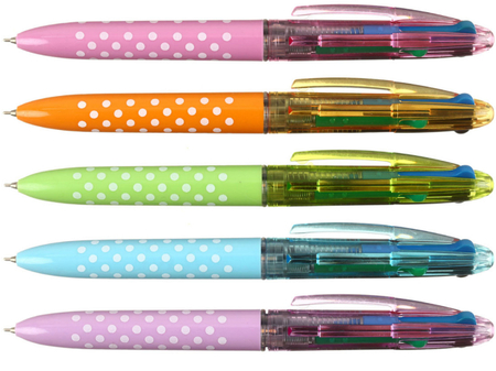 Ручка шариковая автоматическая многофункциональная Sunny, корпус ассорти, 4 стержня Ручка шариковая автоматическая многофункциональная Sunny, корпус ассорти, 4 стержня