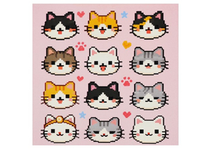 Блокнот на скобе ArtFox (квадрат), 100×100 мм, 16 л., клетка, «Котики» Блокнот на скобе ArtFox (квадрат), 100×100 мм, 16 л., клетка, «Котики»